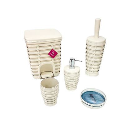 Picture of Primanova Palm Beige Bathroom Set SAS06/09/ 5 Pieces 