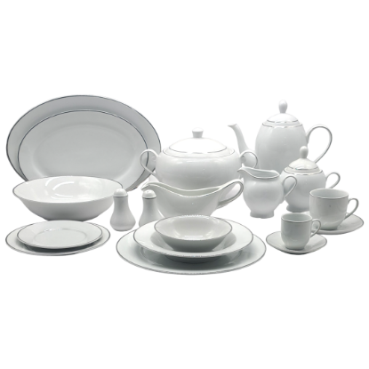 Picture of La Table Eelegante Dinner Set 2022A/121 Pieces Silver 