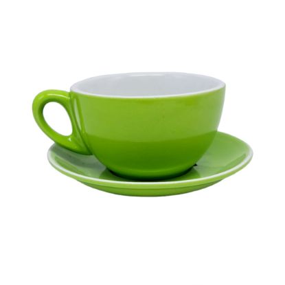 Picture of Porcelain Cup With Plate 0017/ 300 ml Green