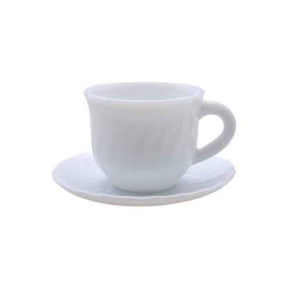Picture of LaOpala Tea cups Plain White set of 6 Pieces