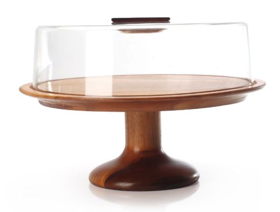 Picture of Wooden Cake Plate with Plexie cover913/1