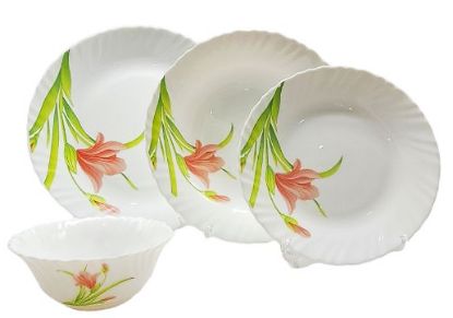 Picture of LaOpala Flaming Red Plate Set of 24 Pieces 