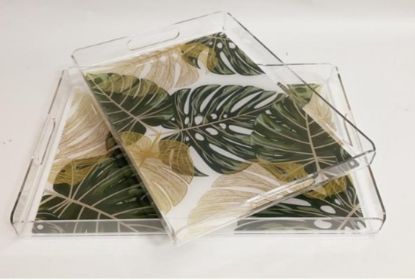 Picture of Set Rec Plexi Tray LEAF/AY017