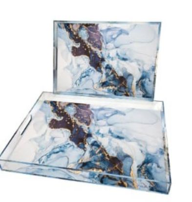 Picture of Set Rec Plexi Tray MARBLE/AY249