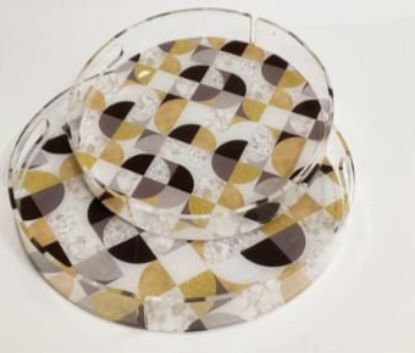 Picture of Set Round Plexi Tray AY396