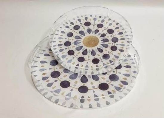 Picture of Set Round Plexi Tray AY418