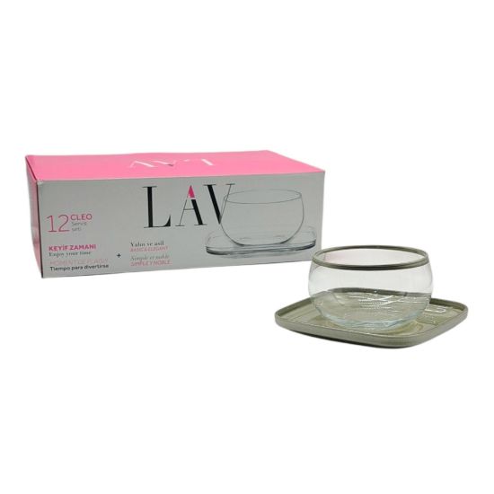 Picture of LAV Cup + saucer cleos1 Silver