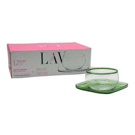 Picture of LAV Cup + saucer cleos1 Green