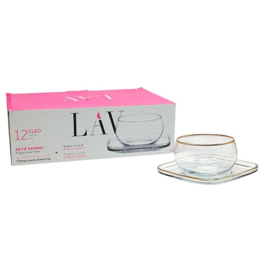 Picture of LAV Cup + saucer cleos1 Gold Rim 