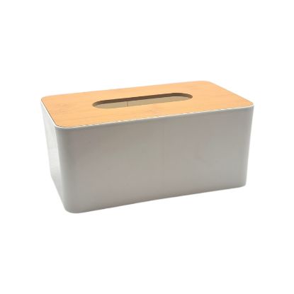 Picture of Plastic Tissue Box 45046 White 