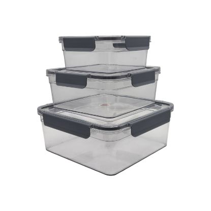 Picture of Square Food Container 45011 Plexi/3 pcs 1000+2000+3000ML