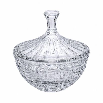 Picture of BRICK CANDY JAR CRYSTAL 